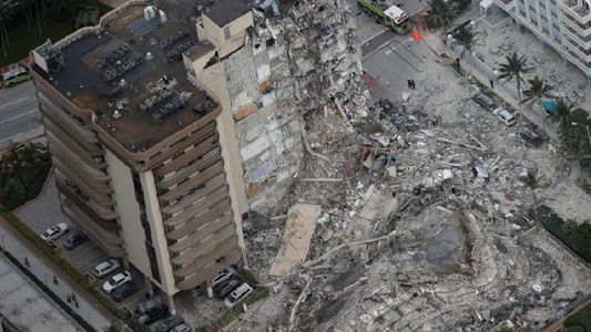 El tremendo video del momento en que se derrumbó el edificio de Miami donde estaban Nico Vázquez y Gimena Accardi
