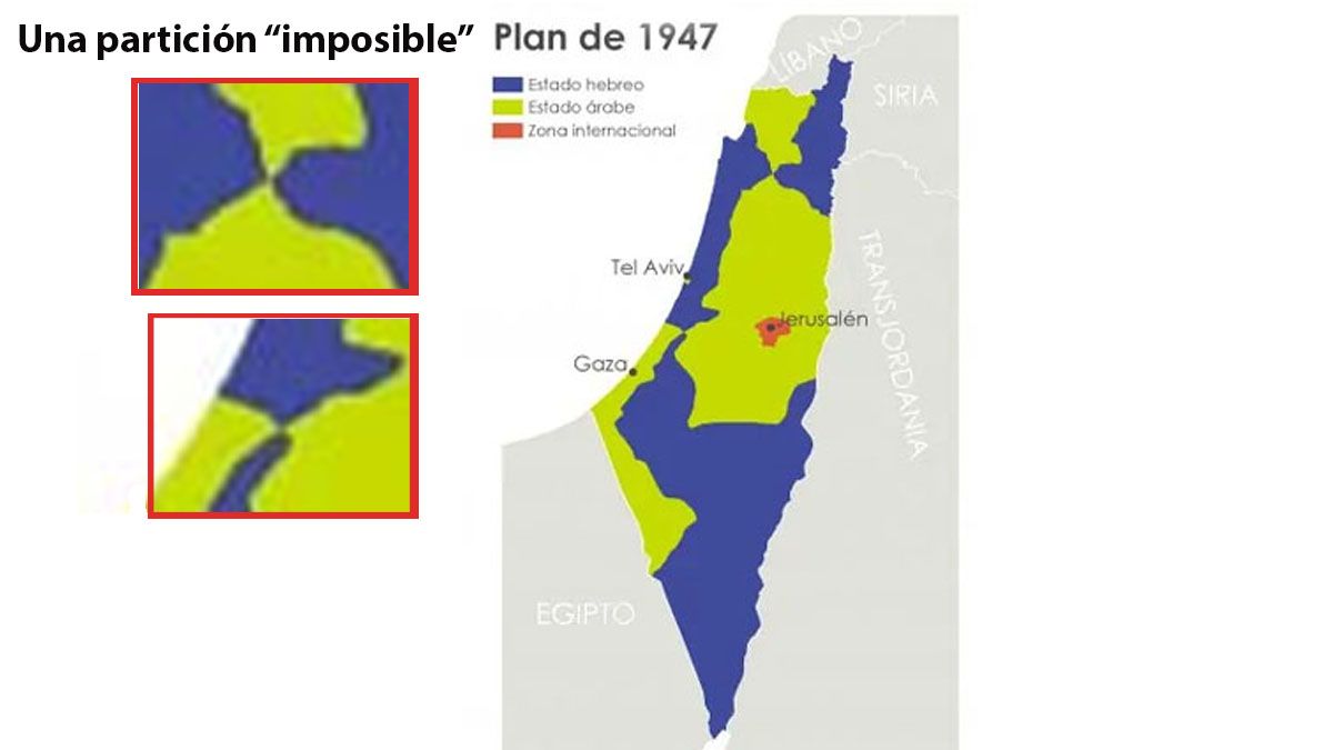 El plan original de la ONU no planteaba puntos de contacto entre las partes divididas de ambos estados (Foto: A24.com).