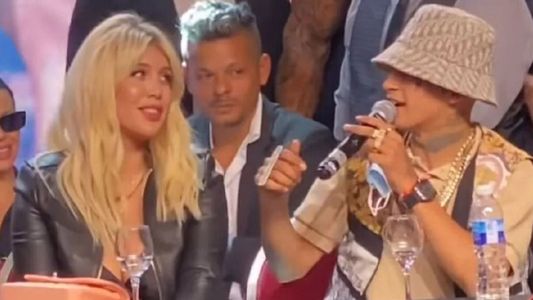 Wanda Nara le agradeció a L-Gante por defenderla en un evento en el que se agarró a las piñas