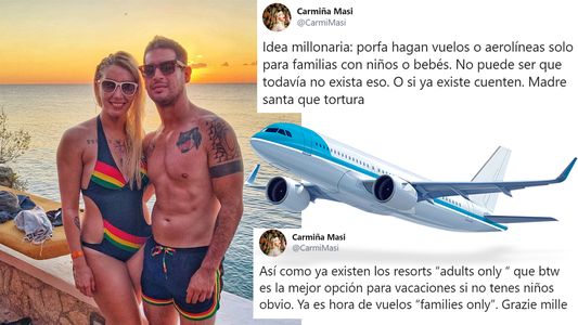 Carmiña critica presencia de niños en aviones y desata debate
