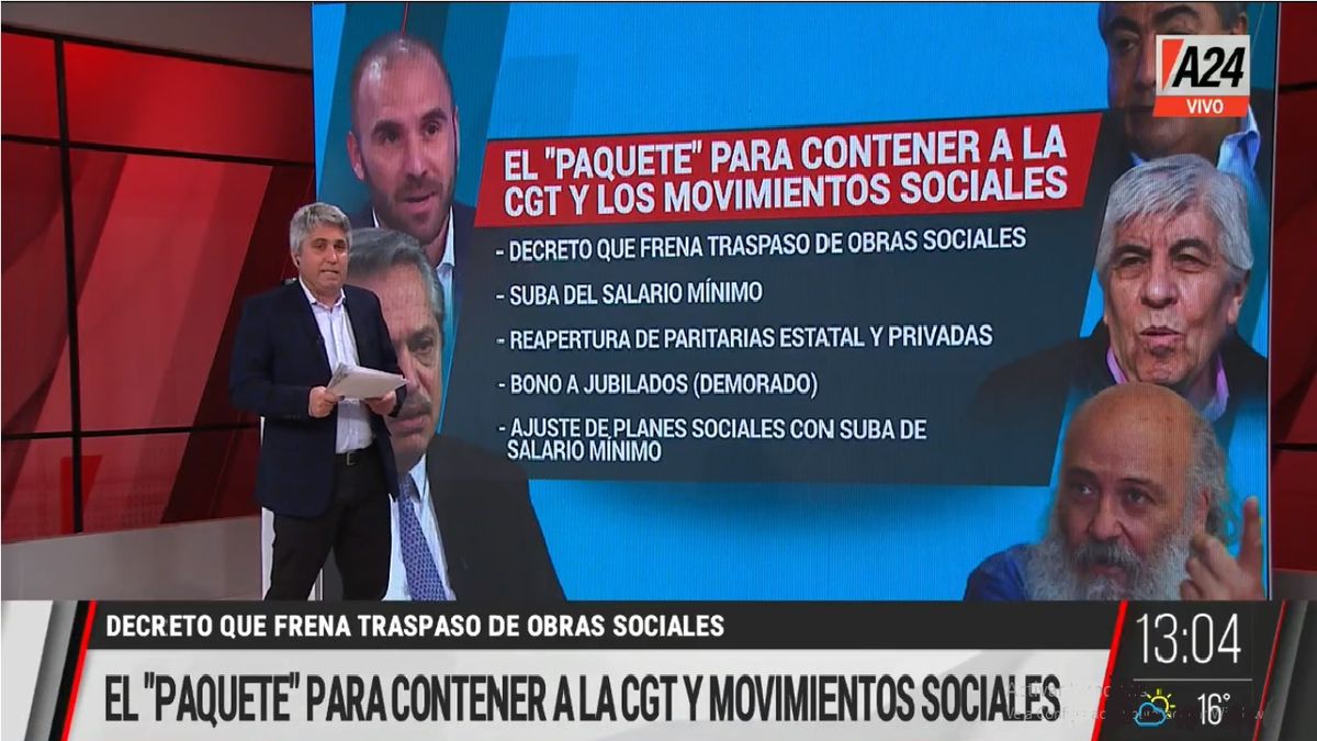 El gobierno instrumenta una serie de medidas para encarar el inicio de la campaña electoral con pocos frentes internos de conflicto (Captura de TV)