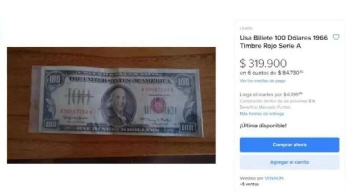 Pagan 300 mil dólares al SUERTUDO propietario de este billete de 100 dólares Pagan 300 mil dólares al SUERTUDO propietario de este billete de 100 dólares
