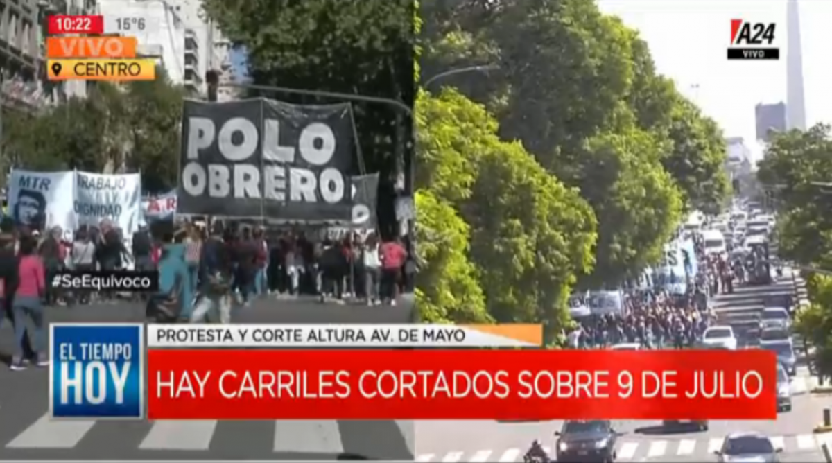 Martes de protestas: organizaciones sociales marchan por el centro porteño y definen un plan de lucha nacional