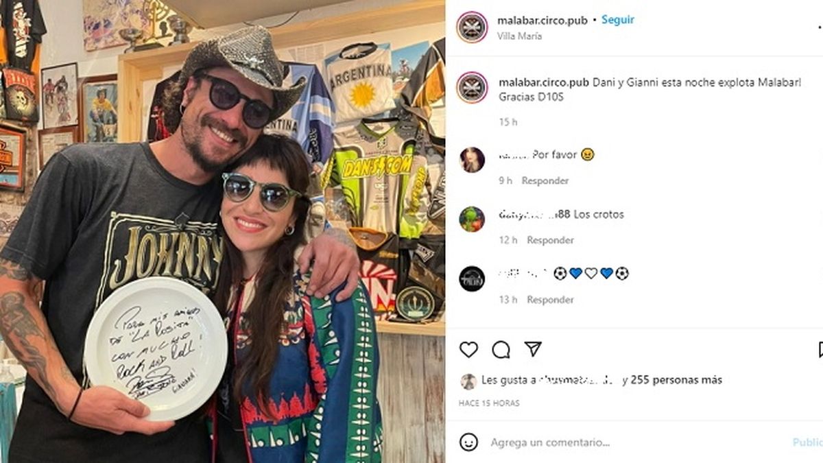 Daniel Osvaldo y Gianinna Maradona volvieron a mostrarse juntos en p&uacute;blico tras su reconciliaci&oacute;n.&nbsp;