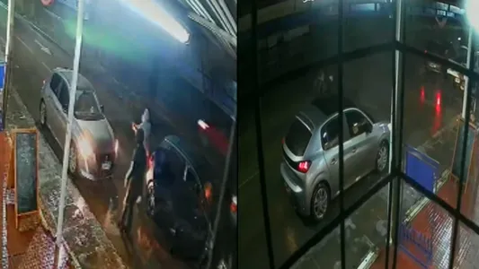 Un policía se defendió a los tiros de un robo con su familia en el auto y mató a un ladrón