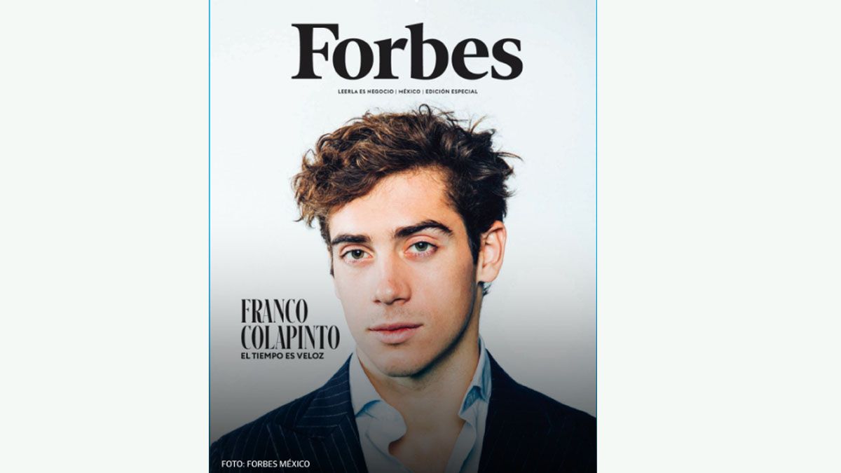 El furor por Colapinto en la previa del Gran Premio de México. Tapa de la revista Forbes de ese país. (Foto: Forbes México)