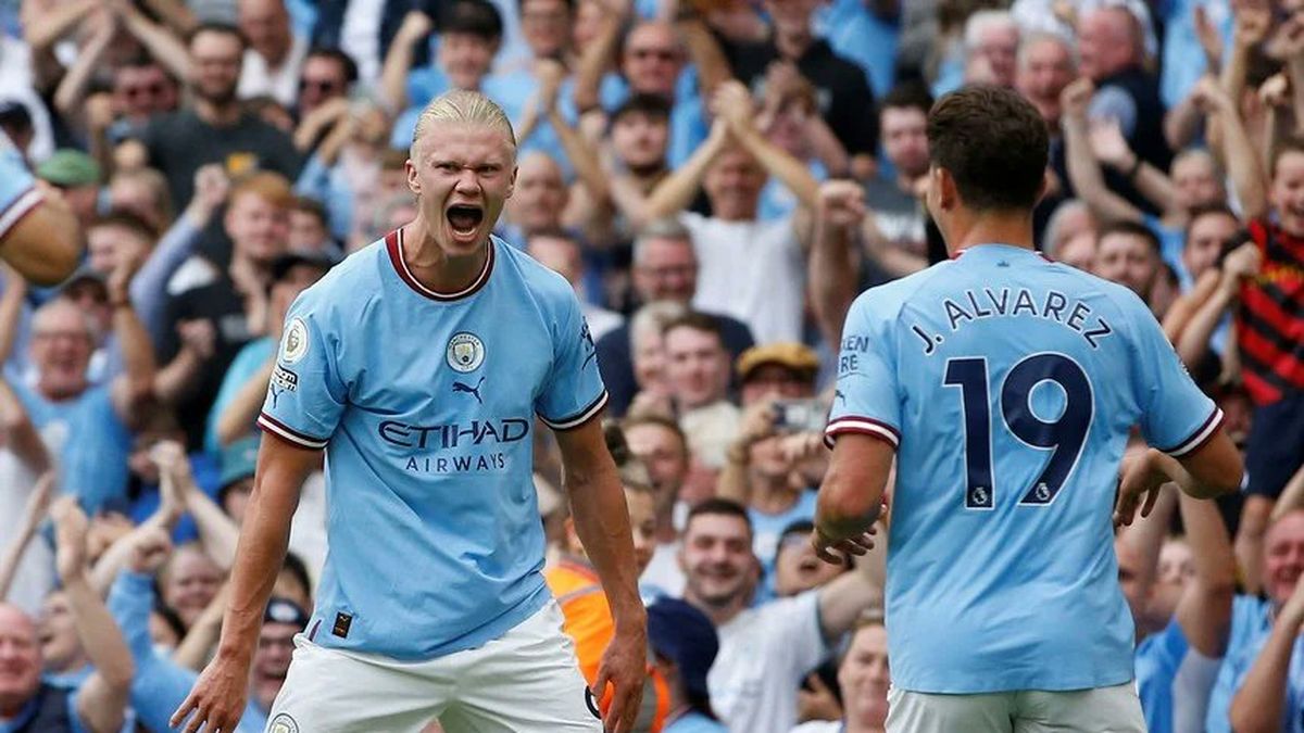Con gol de Julián Álvarez, Manchester City venció 2 a 1 a Brighton por la Premier League