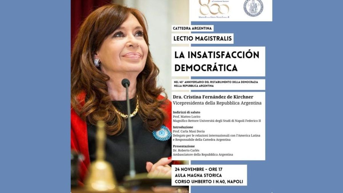 Cristina Kirchner difundió por redes sociales el anuncio de su participación en la clase magistral (Foto: X Cristina Kirchner).