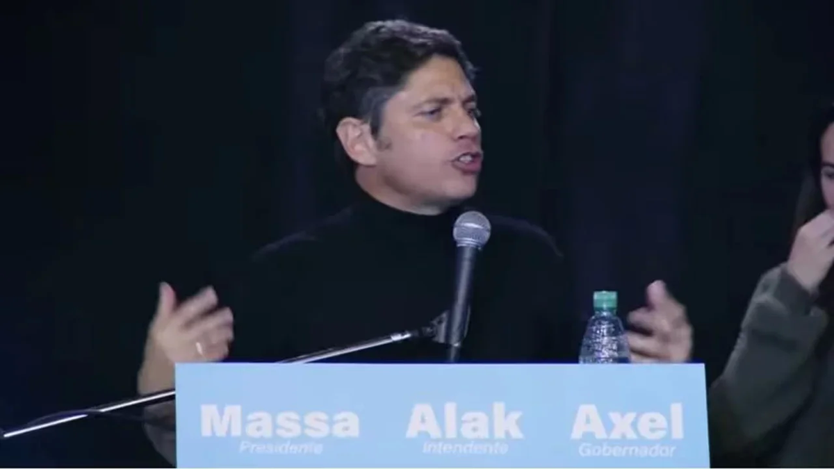 Axel Kicillof hizo un fuerte respaldo a la candidatura de Sergio Massa. (Foto: Captura)
