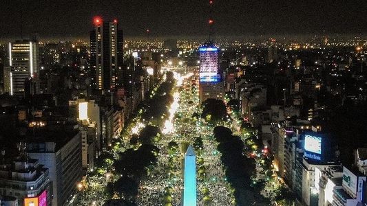 El Obelisco inundado de hinchas para festejar el título de Argentina en la Copa América
