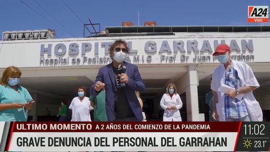 Exclusivo de A24: a 2 años del inicio de la pandemia, denuncian pésimas condiciones en el Hospital Garrahan