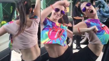 Tremendo el baile sexy de Andrea Rincón en las calles de Beverly Hills