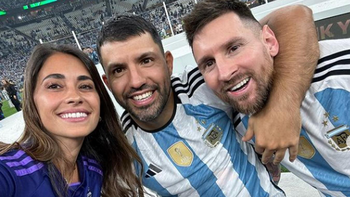 La foto de Antonela Roccuzzo con Lionel Messi y Kun Agüero que se viralizó por un impactante detalle