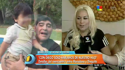 Verónica Ojeda dio detalles del emotivo encuentro entre Maradona y su hijo