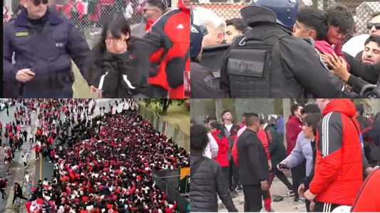Video: incidentes en el ingreso de los hinchas de River al Kempes