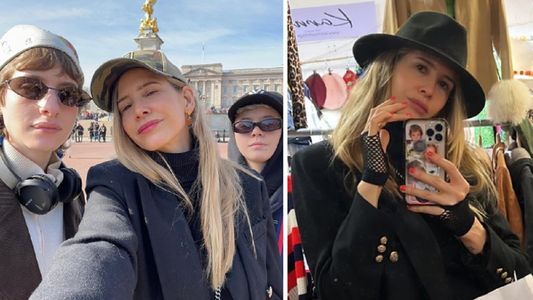 Guillermina Valdés viajó a Londres con sus hijas y sin Marcelo Tinelli