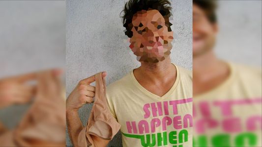 Rodrigo Guirao Díaz posó con la bombacha de Valeria Licciardi, la ex GH