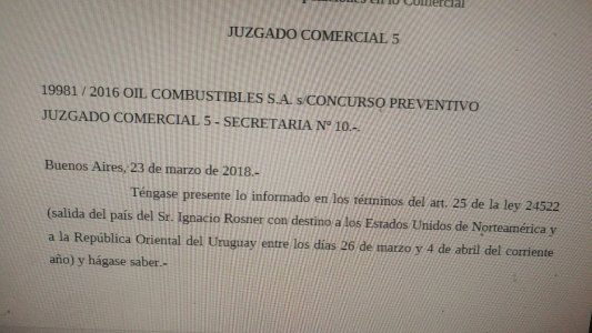 Se fue del país el empresario Ignacio Rosner