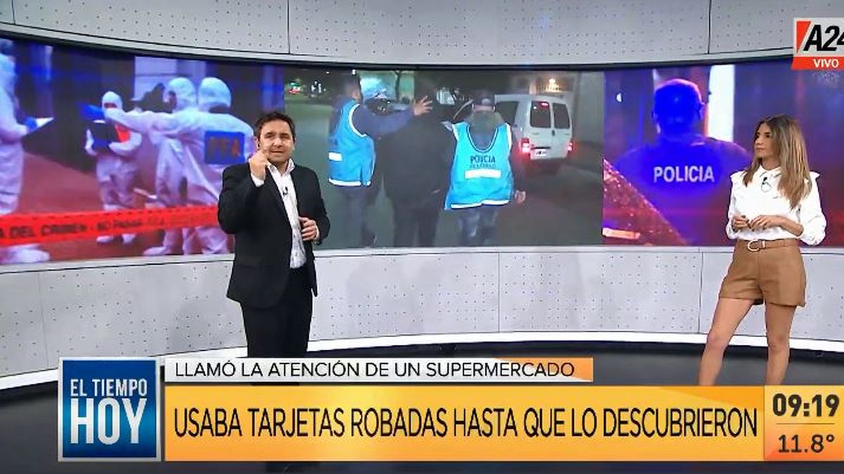 Cayó una banda que usaba tarjetas de crédito robadas. (Captura de Tv)