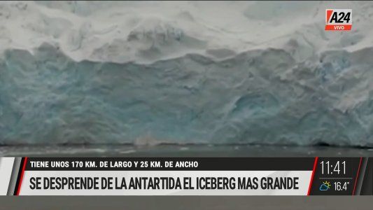 Así se desprendió un iceberg gigante de la Antártida