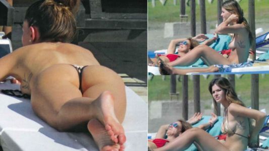 El álbum de fotos del topless de La China Suárez en España