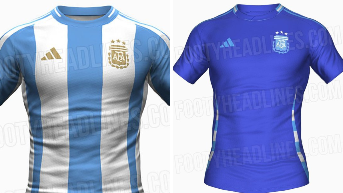 Según la cuenta Footy Headlines, ambos modelos serán los que lucirá la Selección Argentina en la Copa América 2024 (Foto: Footy Headlines).