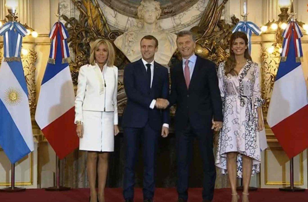 Macri recibió en la Rosada al francés Macron con un pedido: Tiene que salir adelante el acuerdo entre el Mercosur y la Unión Europea