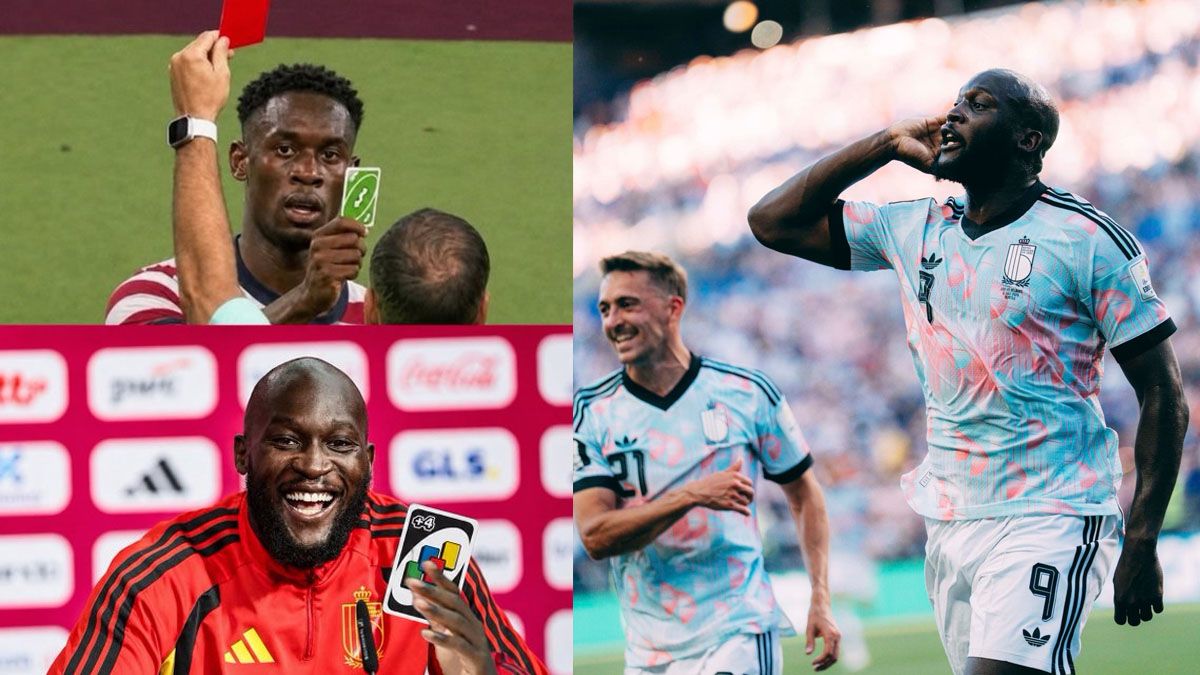 Memes con el goleador Lukaku y la tarjeta roja que Trump logró dejar en suspenso, pero no sirvió de nada. (Foto: A24.com)
