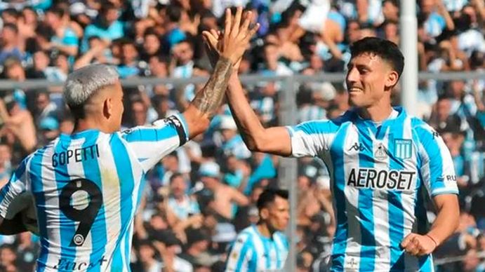 Copa de la Liga Profesional: Racing goleó a Defensa y Justicia y se metió en Semifinales