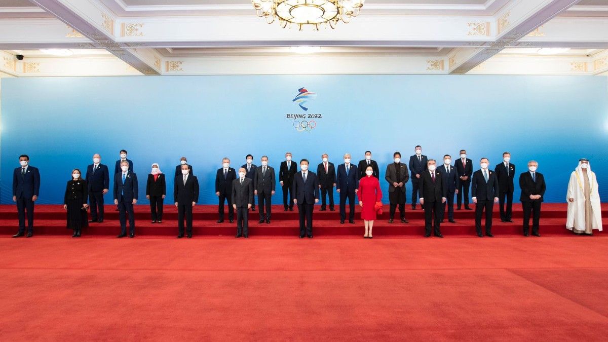 Gira internacional en China. Alberto Fernández junto a otros jefes de Estado. Fuente: Presidencia.&nbsp;