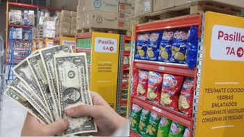 Un supermercado mayorista aceptará pagos en dólares cara chica (Foto: A24). Un supermercado mayorista aceptará pagos en dólares cara chica (Foto: A24).