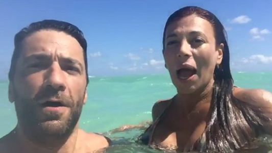 Ximena Capristo y Gustavo Conti, de vacaciones en la Riviera Maya