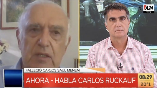 La emoción de Ruckauf al recordar a Menem: Me impacta que haya muerto de la mano de Zulema y el día de los enamorados