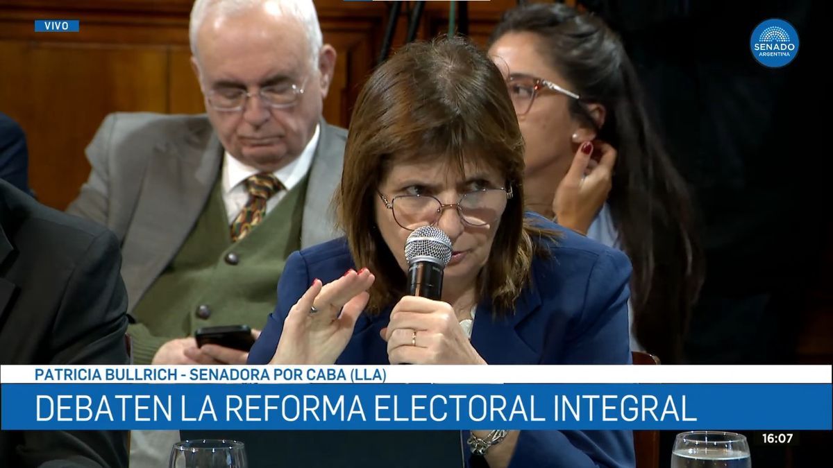 La presidenta del bloque oficialista, Patricia Bullrich, propuso suspender momentáneamente el debate para “acercar posiciones para tratar de tener una reforma electoral integral”. (Foto: captura de pantalla)