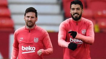 La foto de Lionel Messi y Luis Suárez para pasar la Navidad