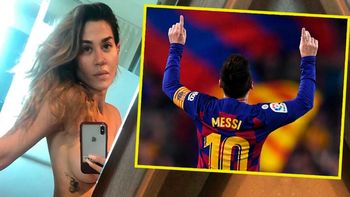 Jimena Barón y su particular manera de festejar los goles de Lio Messi