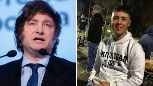 El presidente Javier Milei condecoró al delivery Luca Aguilar tras su asesinato en Moreno