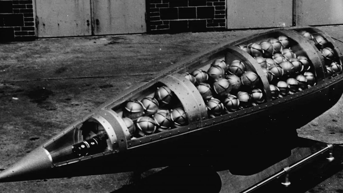 La cabeza del vector que lleva múltiples pequeñas bombas que se dispersan en un amplio radio. (Foto: Gentileza EOM)