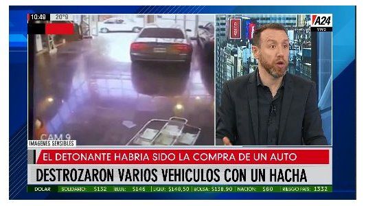 Rojas: un hombre destrozó con un hacha los autos de una concesionaria