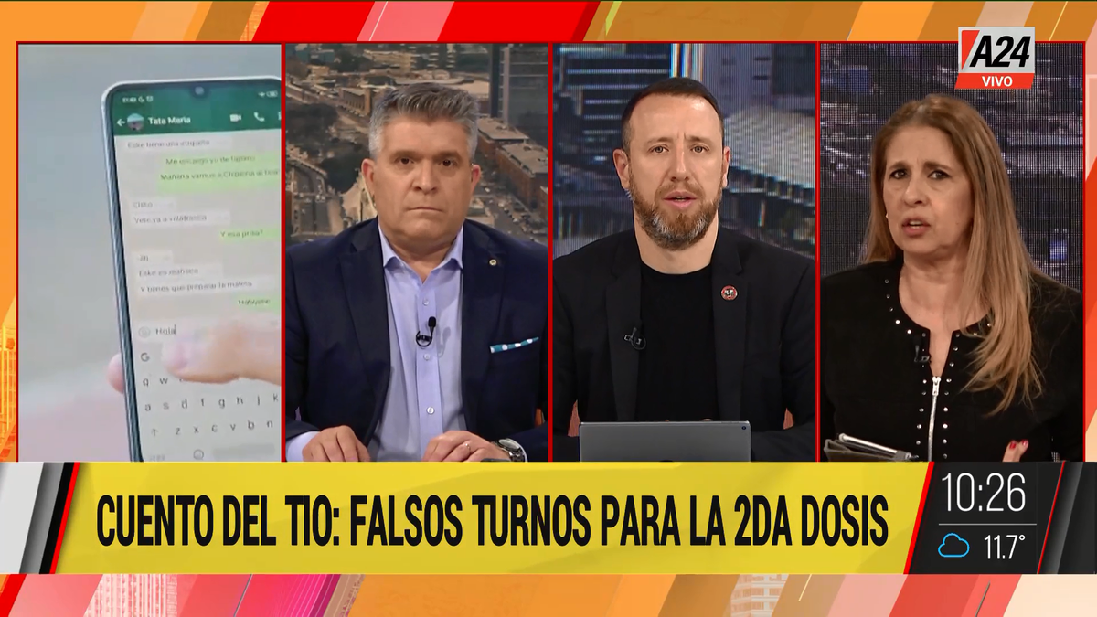 Ola del cuento del tío con la segunda dosis de la vacuna. (Captura de Tv)