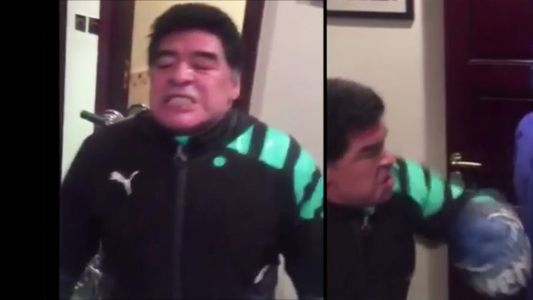 Imperdible video de Maradona practicando boxeo
