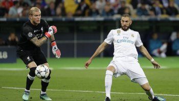 El insólito gol de Benzema tras un blooper de Karius