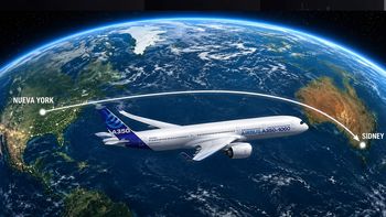 El vuelo de prueba para el viaje de casi un día sin tocar tierra. (Foto: A24.com) El vuelo de prueba para el viaje de casi un día sin tocar tierra. (Foto: A24.com)