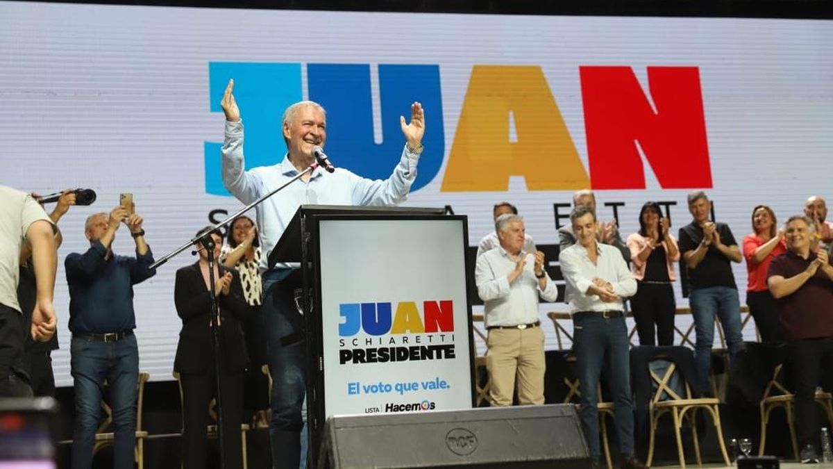 Juan Schiaretti cerró su campaña como el único candidato del interior productivo. (Prensa)