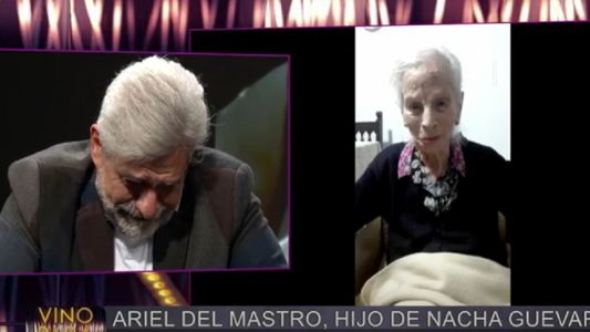 El hijo de Nacha Guevara lloró al aire con un mensaje de su abuela, de 101 años