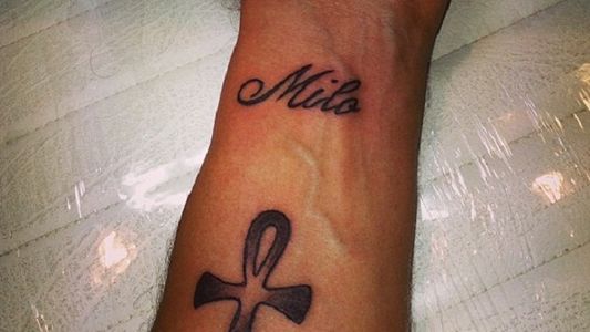 Mariano Martínez se tatuó el nombre de su hijo