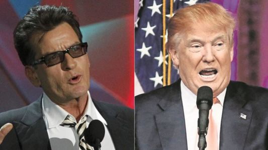 Charlie Sheen publicó una imagen de Donald Trump desnudo