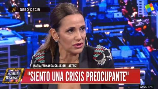 María Fernanda Callejón: Siento una crisis muy fuerte, preocupante