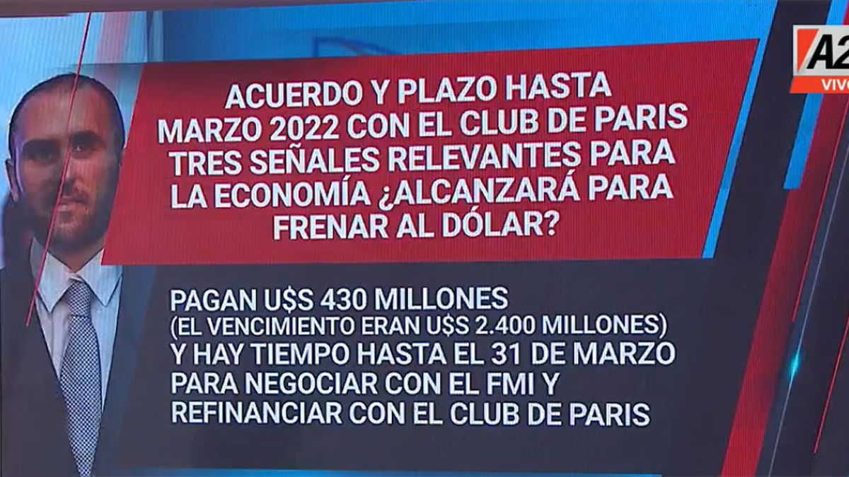 Con el pago anticipado se evita caer en default con el Club de París (Foto: Captura de TV)