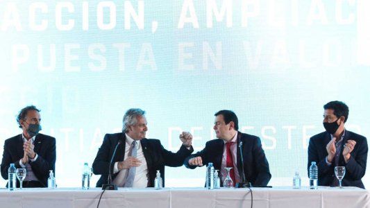 Alberto recorre obras y se muestra con gobernadores del interior sin brotes de Covid-19